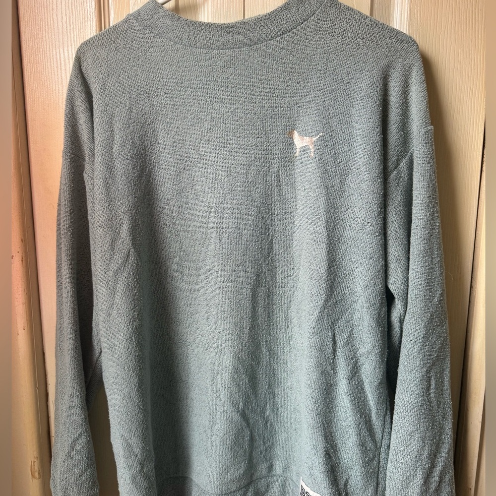 PINK long sleeve crew dusty green
